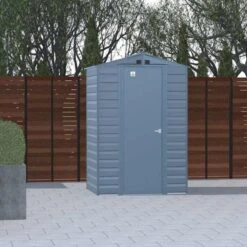 Arrow Select Steel Storage Shed, 6x5, Blue Grey 17 Arrow Select Steel Storage Shed, 6x5, Blue Grey -ShelterLogic || Arrow Shop scg65bg image 01
