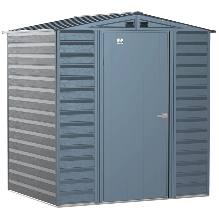 Arrow Select Steel Storage Shed, 6x5, Blue Grey 2 Arrow Select Steel Storage Shed, 6x5, Blue Grey - Image 2