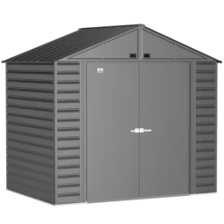 Arrow Select Steel Storage Shed, 8x6, Charcoal