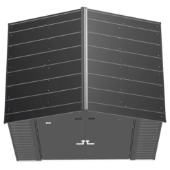 Arrow Select Steel Storage Shed, 8x6, Charcoal -ShelterLogic || Arrow Shop scg86cc silo image 03
