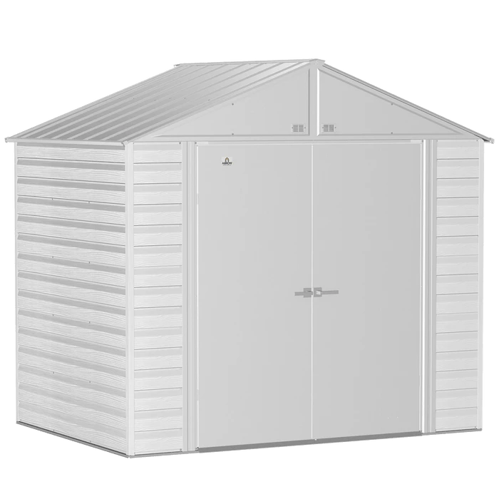 Arrow Select Steel Storage Shed, 8x6, Flute Grey 1 Arrow Select Steel Storage Shed, 8x6, Flute Grey