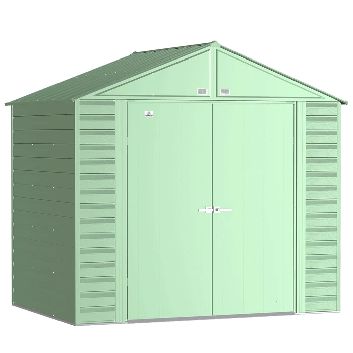 Arrow Select Steel Storage Shed, 8x6, Sage Green 1 Arrow Select Steel Storage Shed, 8x6, Sage Green