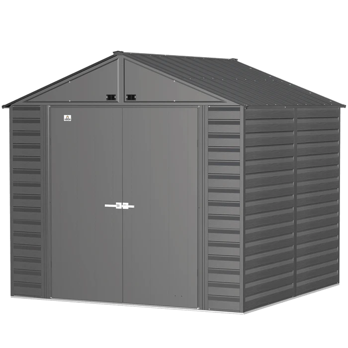 Arrow Select Steel Storage Shed, Peak, Charcoal 7 Arrow Select Steel Storage Shed, Peak, Charcoal - Image 7