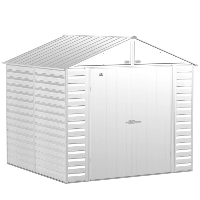 Arrow Select Steel Storage Shed, 8x8, Flute Grey 1 Arrow Select Steel Storage Shed, 8x8, Flute Grey
