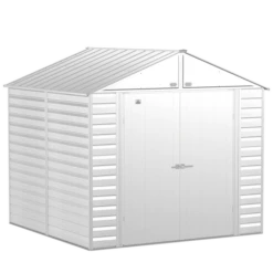 Arrow Select Steel Storage Shed, Peak, Flute Grey