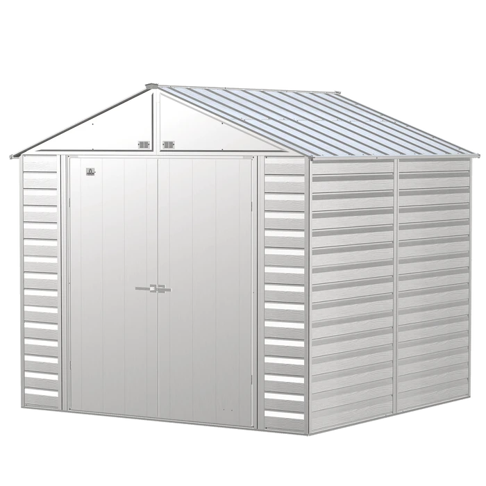 Arrow Select Steel Storage Shed, 8x8, Flute Grey 8 Arrow Select Steel Storage Shed, 8x8, Flute Grey - Image 8
