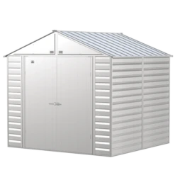 Arrow Select Steel Storage Shed, Peak, Flute Grey -ShelterLogic || Arrow Shop scg88fg silo image 06 1