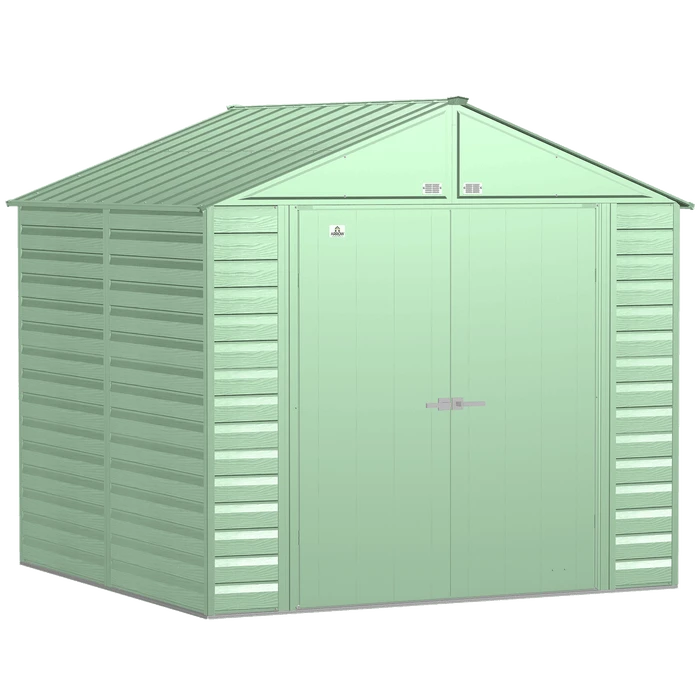 Arrow Select Steel Storage Shed, Peak, Sage Green 1 Arrow Select Steel Storage Shed, Peak, Sage Green