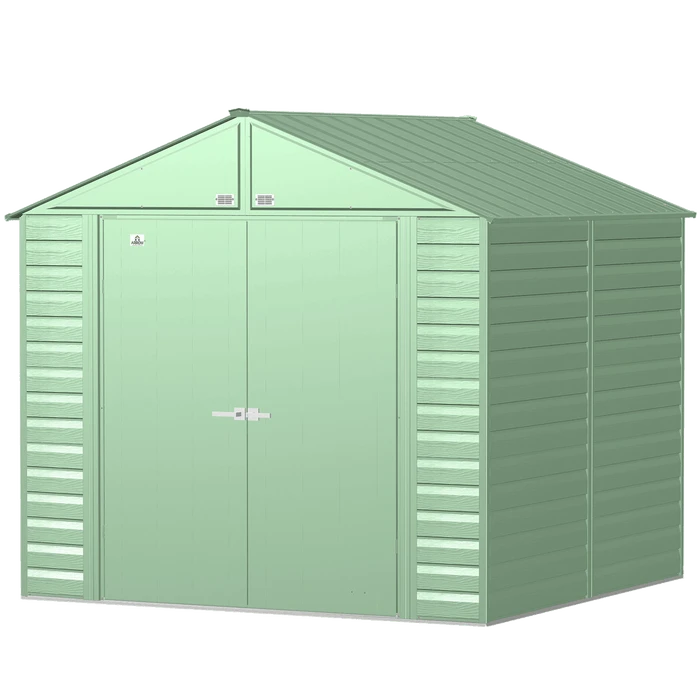 Arrow Select Steel Storage Shed, Peak, Sage Green 7 Arrow Select Steel Storage Shed, Peak, Sage Green - Image 7