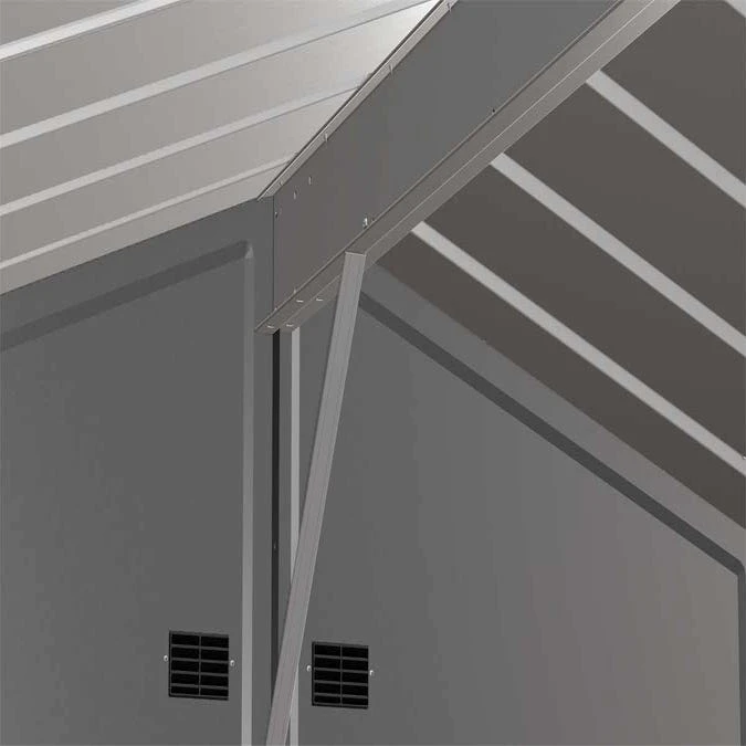 Arrow Select Steel Storage Shed, Peak, Charcoal 10 Arrow Select Steel Storage Shed, Peak, Charcoal - Image 10