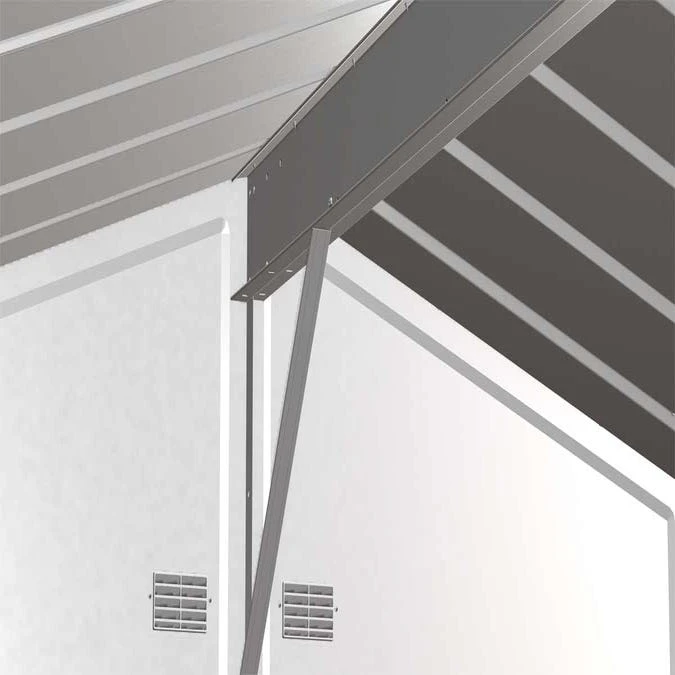 Arrow Select Steel Storage Shed, 8x6, Flute Grey 11 Arrow Select Steel Storage Shed, 8x6, Flute Grey - Image 11