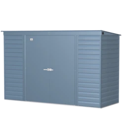 Arrow Select Steel Storage Shed, 10x4, Blue Grey -ShelterLogic || Arrow Shop scp104bg silo image 06