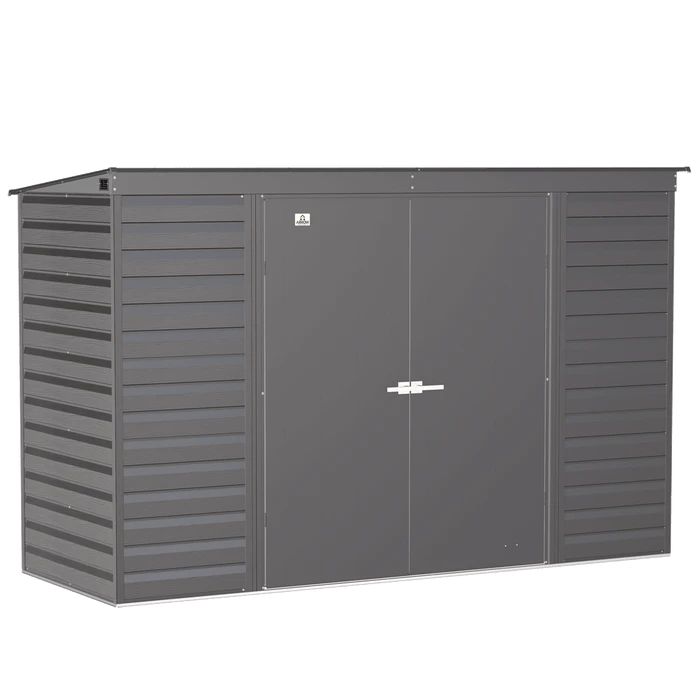 Arrow Select Steel Storage Shed, 10x4, Charcoal 1 Arrow Select Steel Storage Shed, 10x4, Charcoal