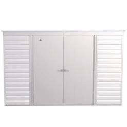 Arrow Select Steel Storage Shed, 10x4, Flute Grey -ShelterLogic || Arrow Shop scp104fg silo image 02