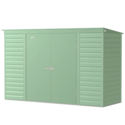 Arrow Select Steel Storage Shed, 10x4, Sage Green -ShelterLogic || Arrow Shop scp104sg silo image 06