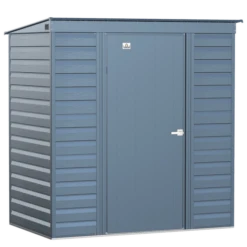 Arrow Select Steel Storage Shed, 6x4, Blue Grey