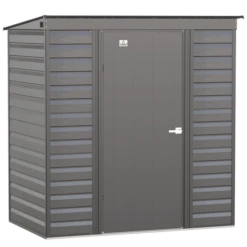 Arrow Select Steel Storage Shed, 6x4, Charcoal