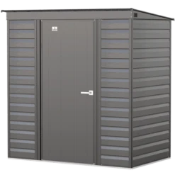 Arrow Select Steel Storage Shed, 6x4, Charcoal -ShelterLogic || Arrow Shop scp64cc silo image 06