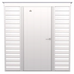 Arrow Select Steel Storage Shed, 6x4, Flute Grey -ShelterLogic || Arrow Shop scp64fg silo image 02