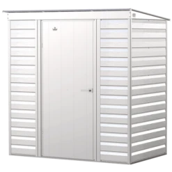 Arrow Select Steel Storage Shed, 6x4, Flute Grey -ShelterLogic || Arrow Shop scp64fg silo image 06