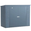 Arrow Select Steel Storage Shed, 8x4, Blue Grey