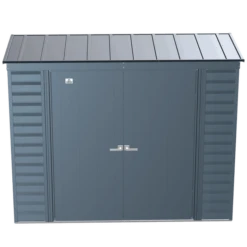 Arrow Select Steel Storage Shed, 8x4, Blue Grey -ShelterLogic || Arrow Shop scp84bg silo image 03
