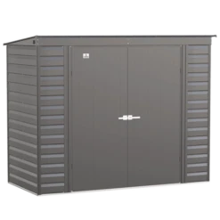Arrow Select Steel Storage Shed, 8x4, Charcoal
