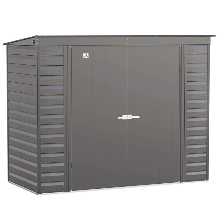 Arrow Select Steel Storage Shed, 8x4, Charcoal 1 Arrow Select Steel Storage Shed, 8x4, Charcoal