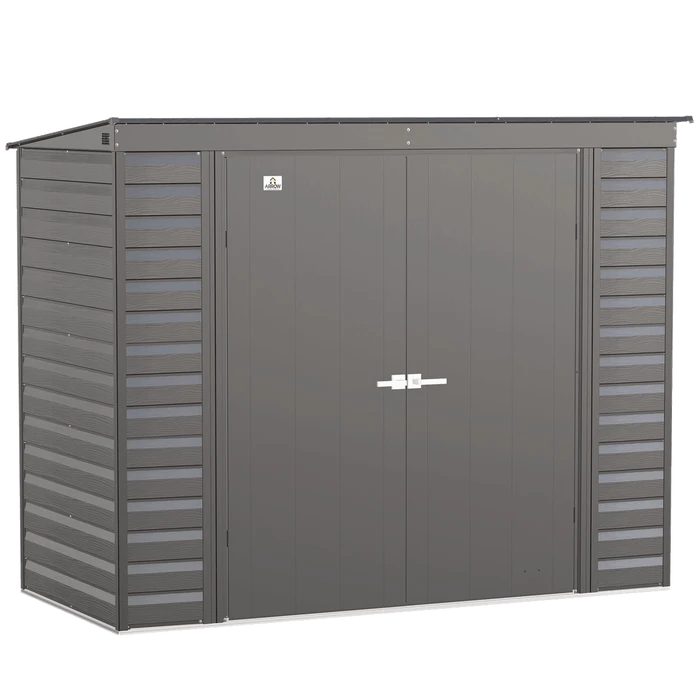 Arrow Select Steel Storage Shed, Pent, Charcoal 1 Arrow Select Steel Storage Shed, Pent, Charcoal