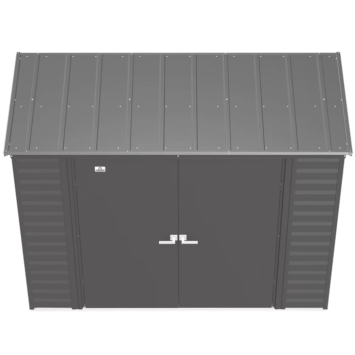 Arrow Select Steel Storage Shed, Pent, Charcoal 4 Arrow Select Steel Storage Shed, Pent, Charcoal - Image 4