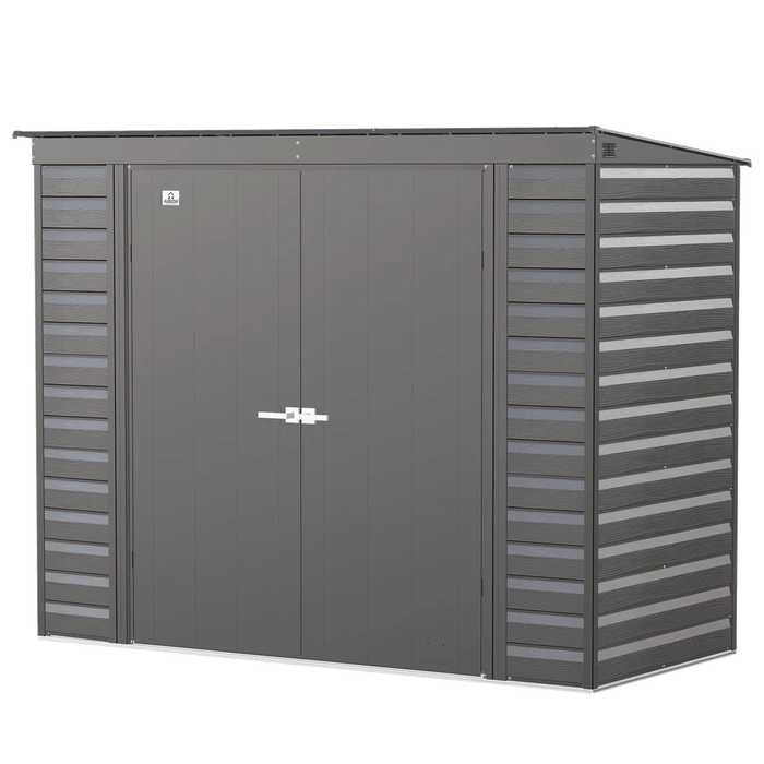 Arrow Select Steel Storage Shed, Pent, Charcoal 7 Arrow Select Steel Storage Shed, Pent, Charcoal - Image 7