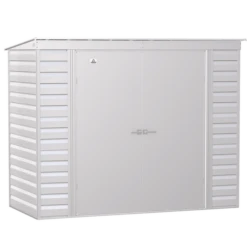 Arrow Select Steel Storage Shed, Pent, Flute Grey