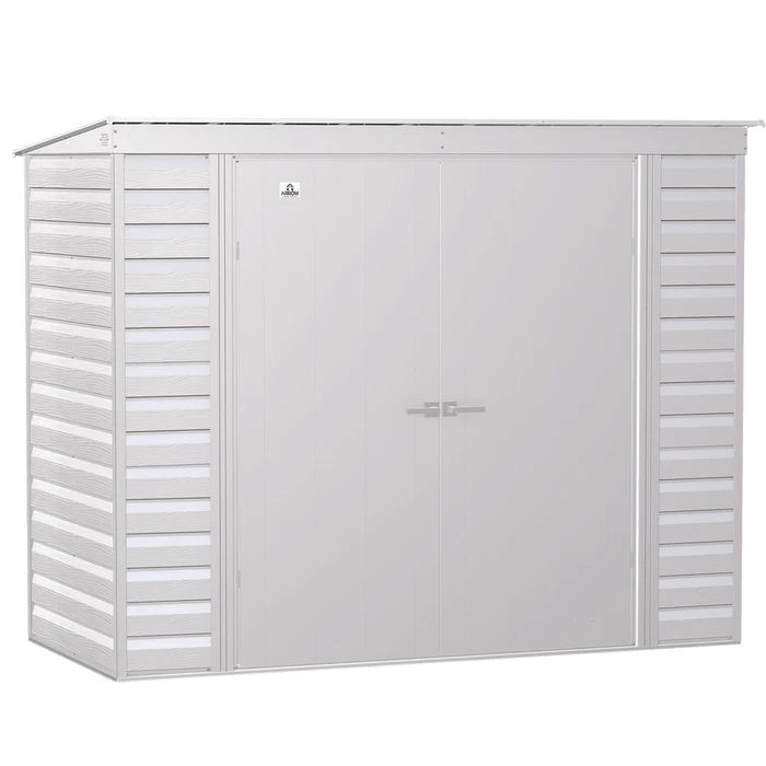 Arrow Select Steel Storage Shed, Pent, Flute Grey 1 Arrow Select Steel Storage Shed, Pent, Flute Grey