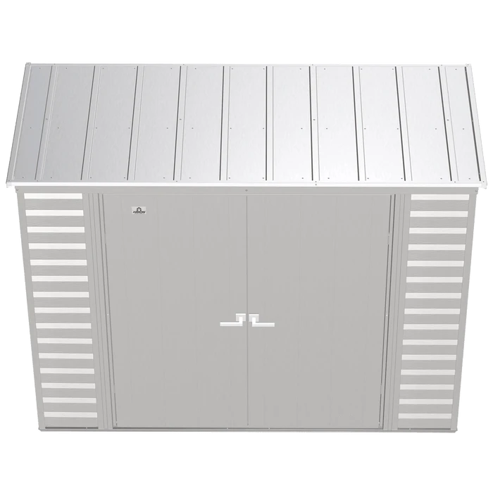 Arrow Select Steel Storage Shed, 8x4, Flute Grey 3 Arrow Select Steel Storage Shed, 8x4, Flute Grey - Image 3