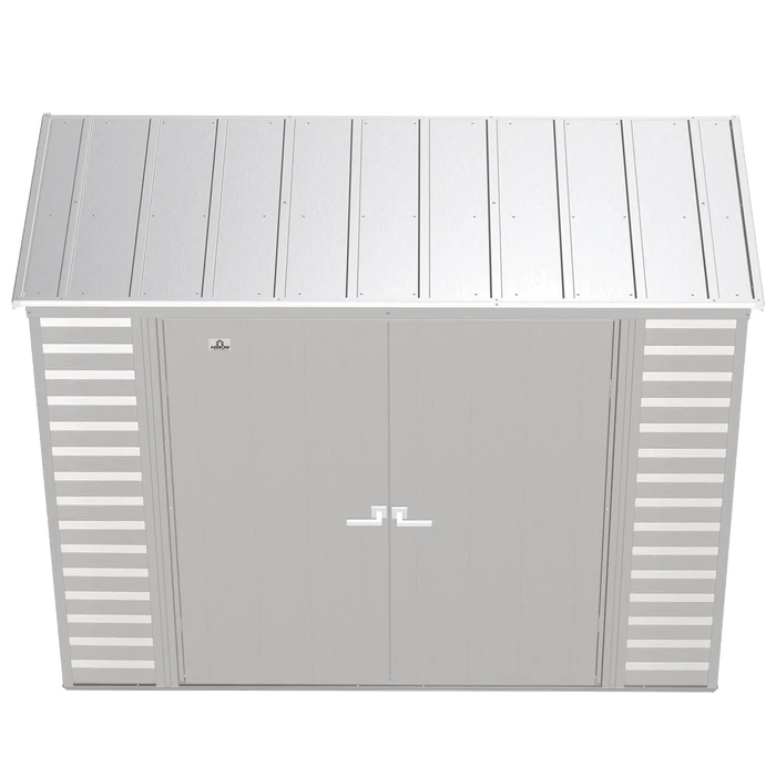 Arrow Select Steel Storage Shed, Pent, Flute Grey 4 Arrow Select Steel Storage Shed, Pent, Flute Grey - Image 4
