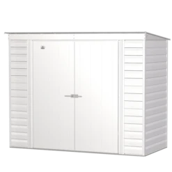 Arrow Select Steel Storage Shed, Pent, Flute Grey 18 Arrow Select Steel Storage Shed, Pent, Flute Grey -ShelterLogic || Arrow Shop scp84fg silo image 06 1