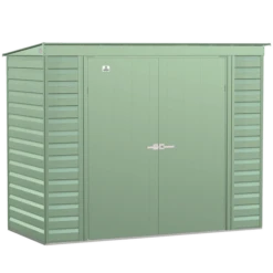 Arrow Select Steel Storage Shed, Pent, Sage Green