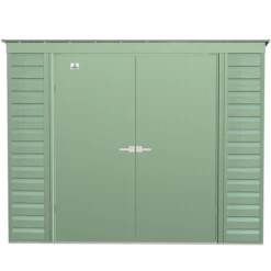 Arrow Select Steel Storage Shed, 8x4, Sage Green -ShelterLogic || Arrow Shop scp84sg silo image 02
