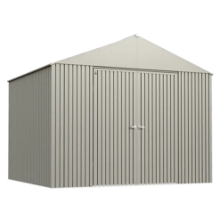 Arrow Elite Steel Storage Shed, 14x12, Cool Grey