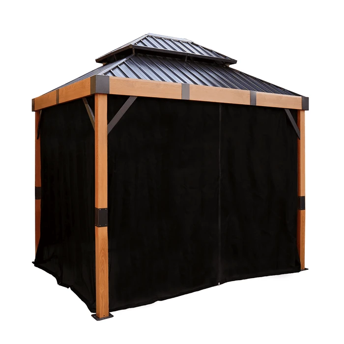Sojag Black Curtains For Fontana Gazebo, 10 Ft. X 12 Ft., Spun 1 Sojag Black Curtains For Fontana Gazebo, 10 Ft. X 12 Ft., Spun