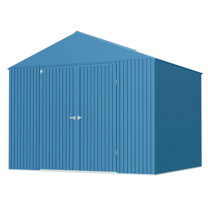 Arrow Elite Steel Storage Shed, 14x12, Blue Grey 3 Arrow Elite Steel Storage Shed, 14x12, Blue Grey - Image 3