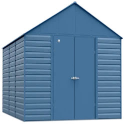 Arrow Select Steel Storage Shed, 14x12, Blue Grey