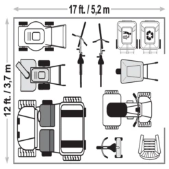 Arrow Classic Metal Shed, 12 X 17, Charcoal -ShelterLogic || Arrow Shop uel3iqms2lbmhdxjymwy 2
