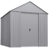 Arrow Classic Metal Shed, 14 X 17, Flute Grey