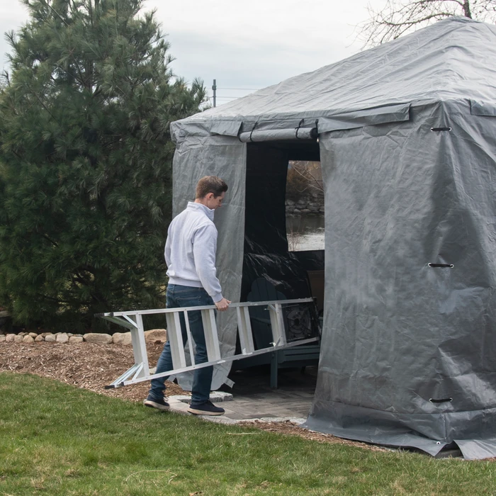 Universal Winter Gazebo Cover, 10 Ft. X 14 Ft. Grey 4 Universal Winter Gazebo Cover, 10 Ft. X 14 Ft. Grey - Image 4