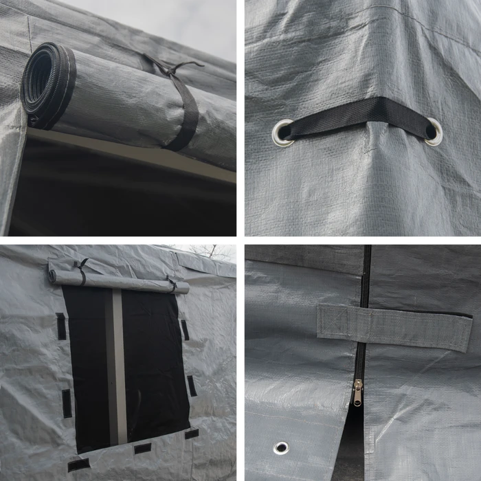 Universal Winter Gazebo Cover, 10 Ft. X 16 Ft. Grey 5 Universal Winter Gazebo Cover, 10 Ft. X 16 Ft. Grey - Image 5