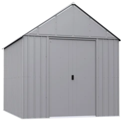 Arrow Classic Metal Shed, 12 X 14, Flute Grey