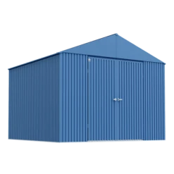 Arrow Elite Steel Storage Shed, 14x14, Blue Grey