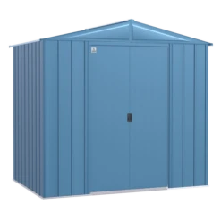 Arrow Classic Steel Storage Shed, 10X7, Blue Grey