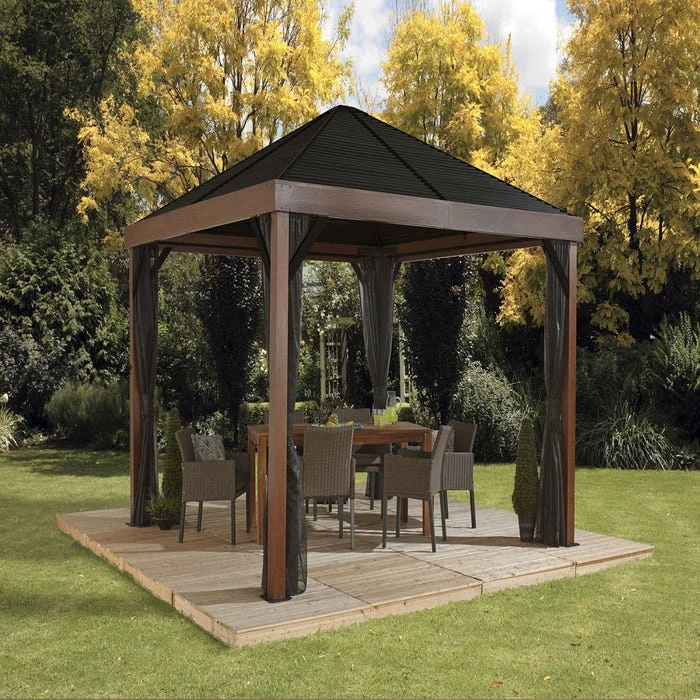 Valencia Gazebo Wood Finish 12 X 12 Ft. 2 Valencia Gazebo Wood Finish 12 X 12 Ft. - Image 2